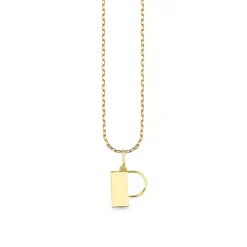 Pure Gold Small Initial Necklace