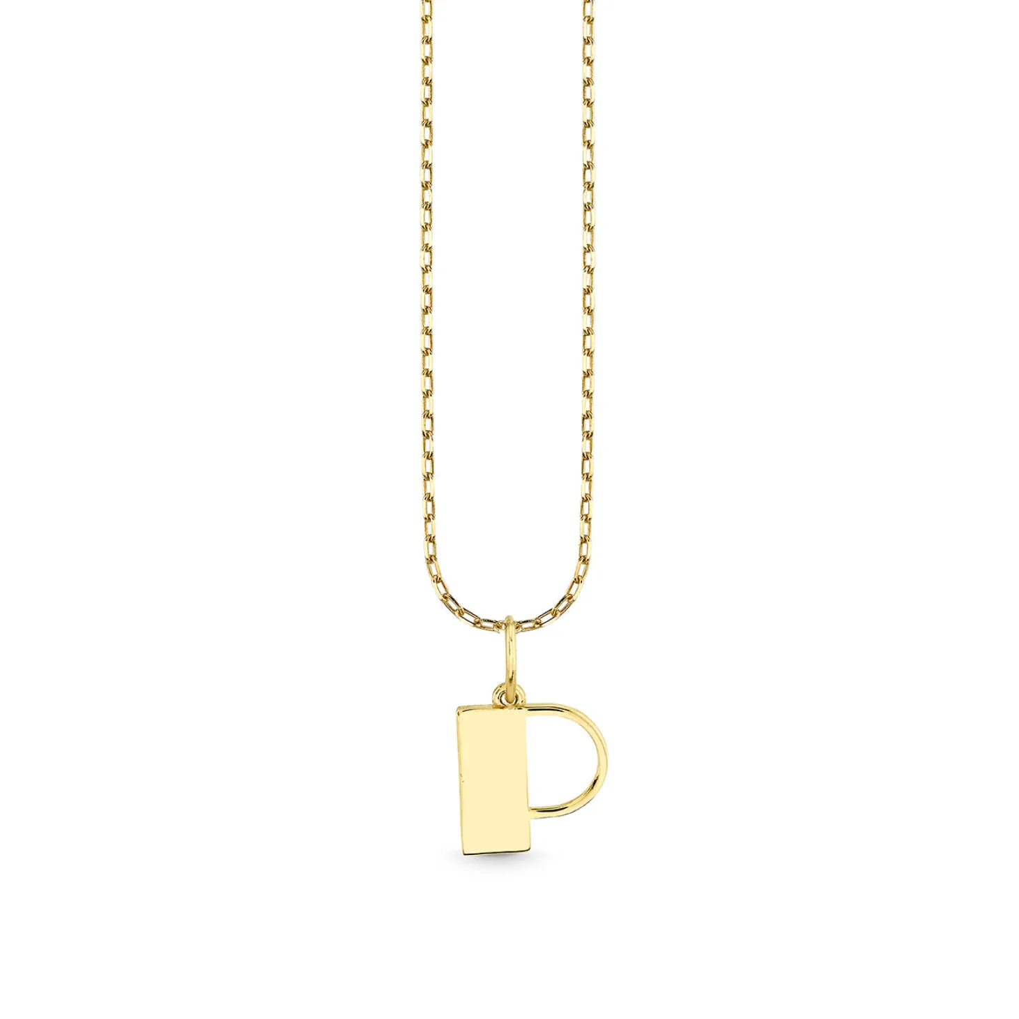 Pure Gold Small Initial Necklace