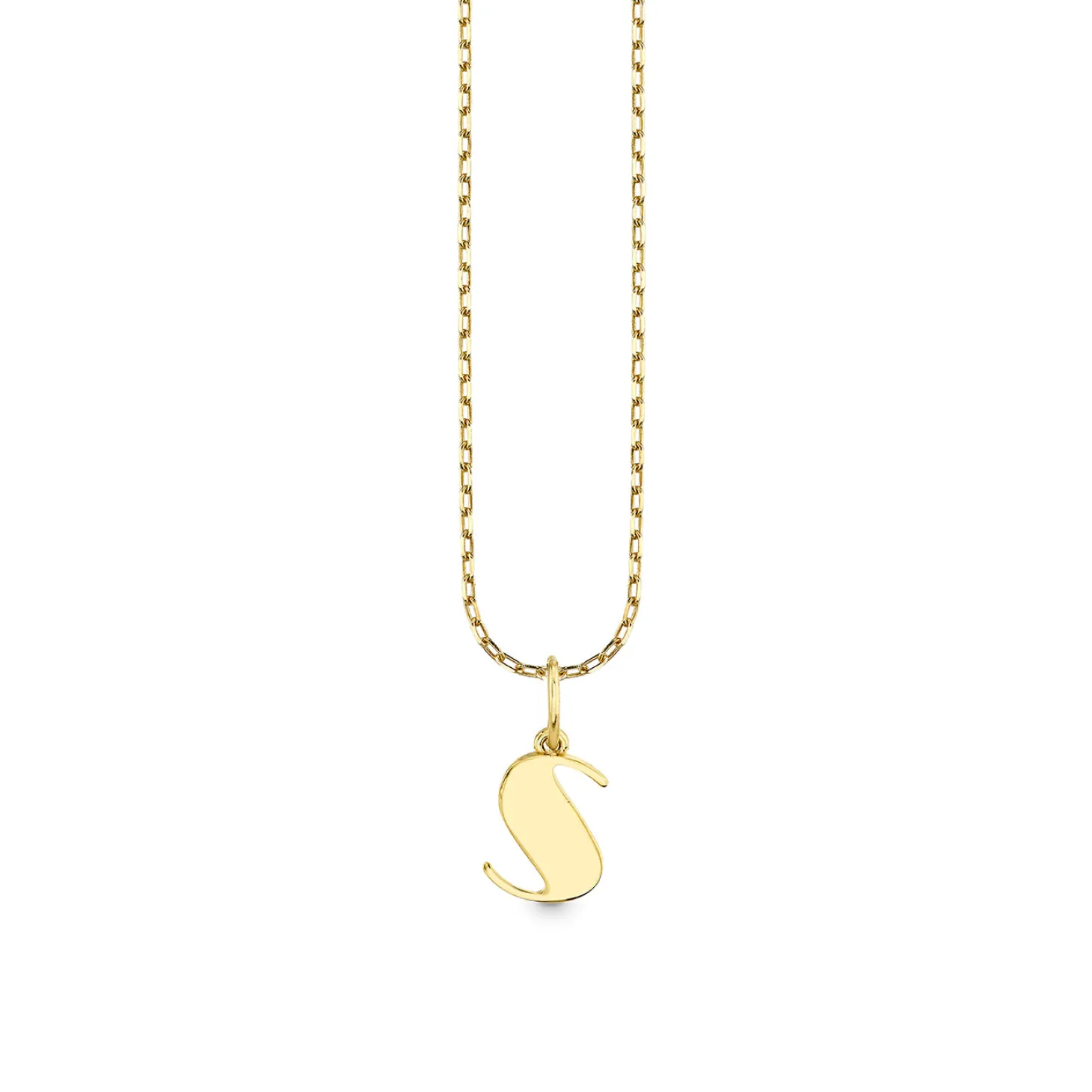 Pure Gold Small Initial Necklace