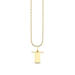 Pure Gold Small Initial Necklace