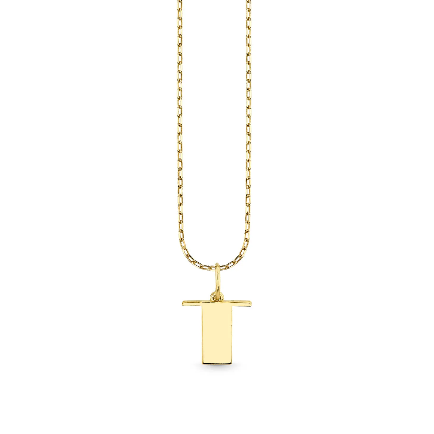Pure Gold Small Initial Necklace