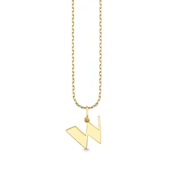 Pure Gold Small Initial Necklace