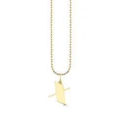 Pure Gold Small Initial Necklace