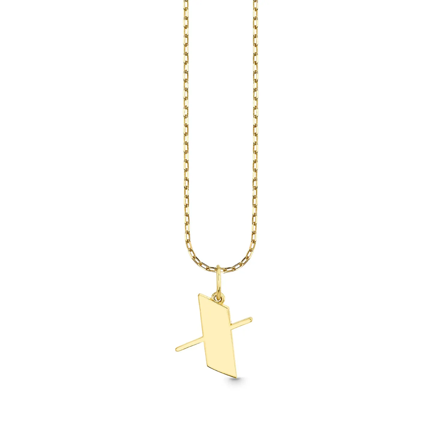 Pure Gold Small Initial Necklace