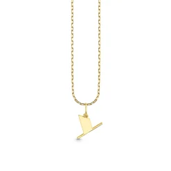 Pure Gold Small Initial Necklace