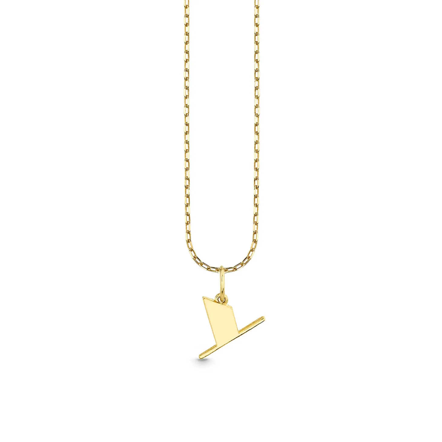 Pure Gold Small Initial Necklace