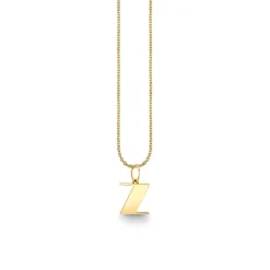 Pure Gold Small Initial Necklace
