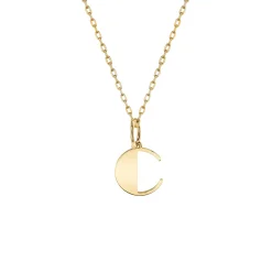 Pure Gold Small Initial Necklace