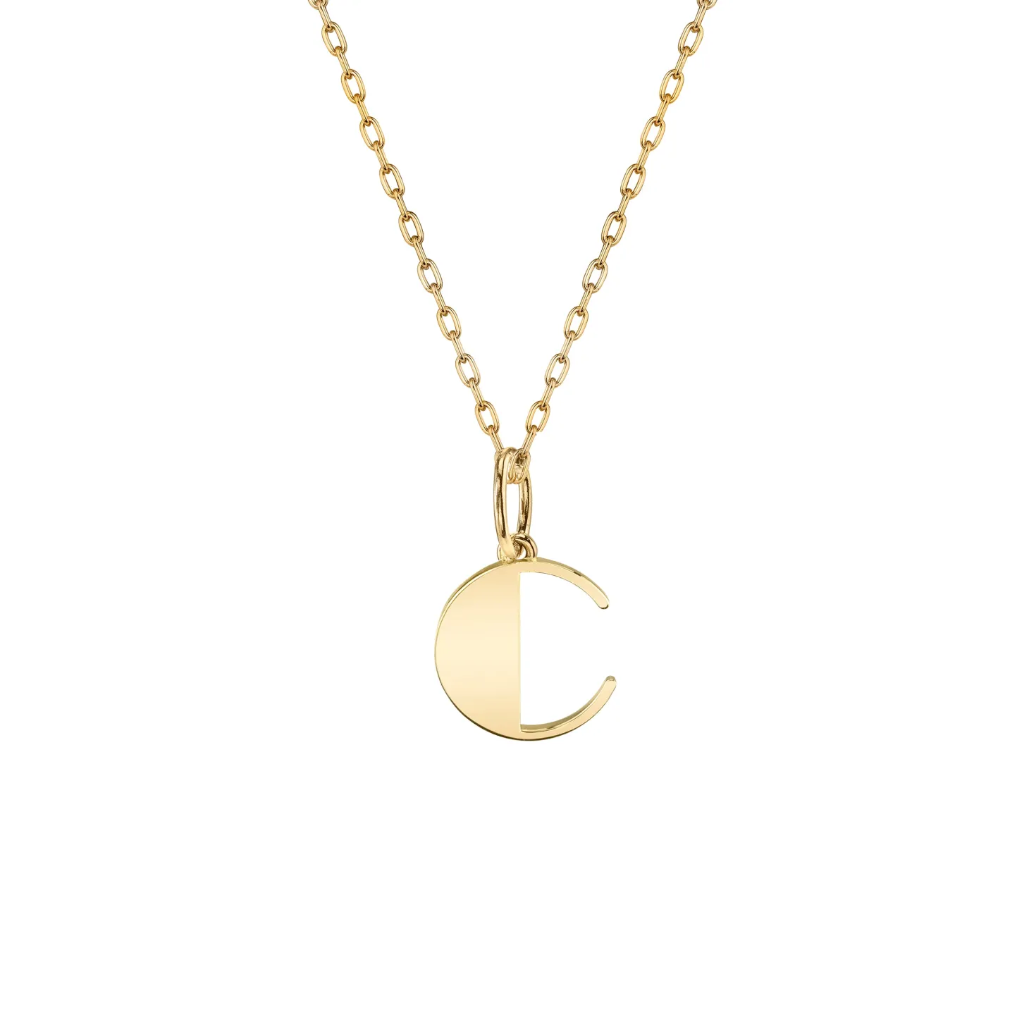 Pure Gold Small Initial Necklace