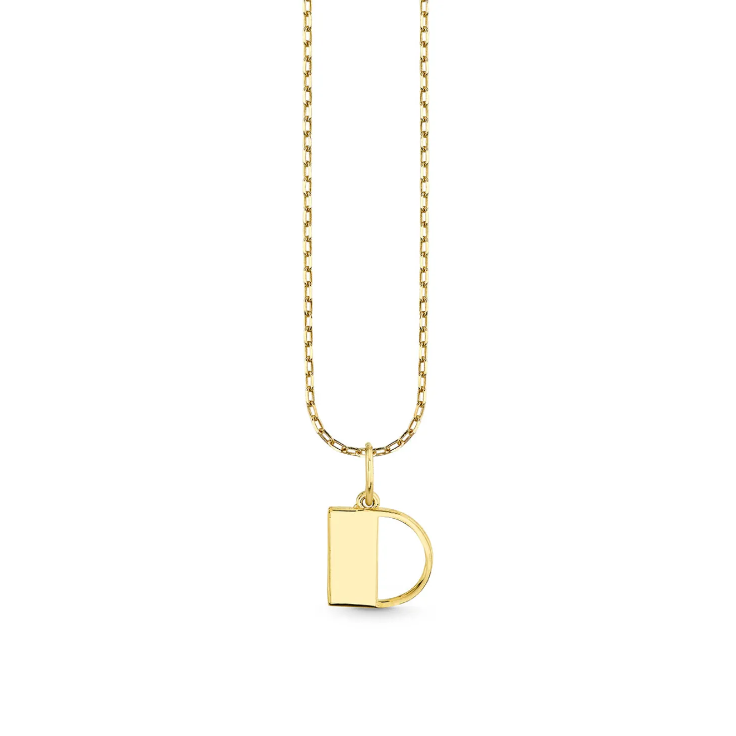 Pure Gold Small Initial Necklace