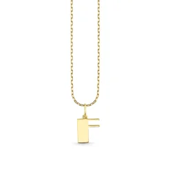 Pure Gold Small Initial Necklace