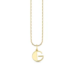 Pure Gold Small Initial Necklace