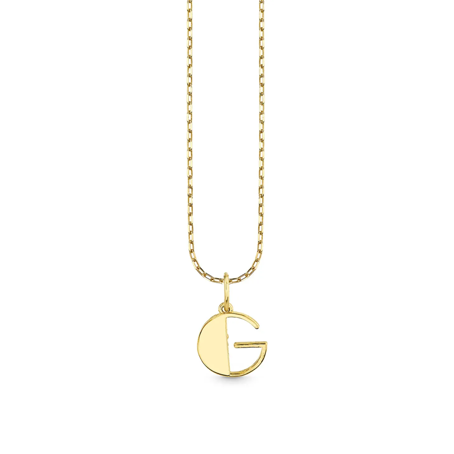 Pure Gold Small Initial Necklace