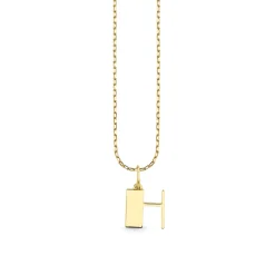 Pure Gold Small Initial Necklace