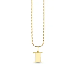 Pure Gold Small Initial Necklace