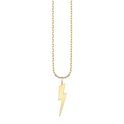 Pure Gold Small Lightning Bolt Charm