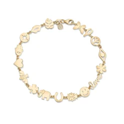 Pure Gold Small Multi-Icon Bracelet
