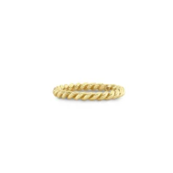 Pure Gold Thin Twisted Rope Ring