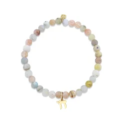 Pure Gold Tiny Chai on Multi Morganite