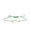 Pure Gold Tiny Clover Cord Bracelet