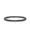 Pure Gold Tiny Cross on Hematite