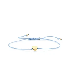 Pure Gold Tiny Heart Bead Cord Bracelet