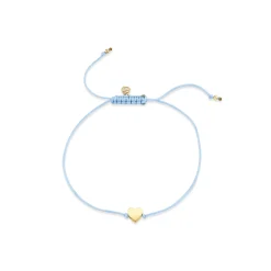 Pure Gold Tiny Heart Bead Cord Bracelet
