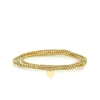 Pure Gold Tiny Heart on Gold Beads