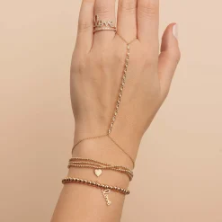Pure Gold Tiny Heart on Gold Beads