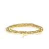 Pure Gold Tiny Hummingbird on Gold Beads