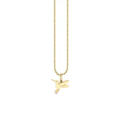 Pure Gold Tiny Hummingbird Charm