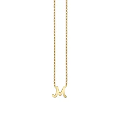 Pure Gold Tiny Initial Necklace