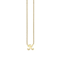 Pure Gold Tiny Initial Necklace