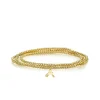 Pure Gold Tiny Initial on Gold Beads