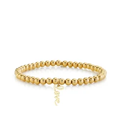 Pure Gold Tiny Love On Gold Beads