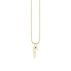 Pure Gold Tiny Love Script Charm