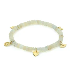 Pure Gold Tiny Multi-Charm on Ethiopian Welo Opal