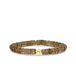 Pure Gold Tiny Paw on Smoky Topaz