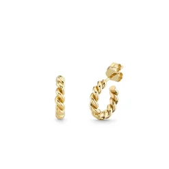 Pure Gold Twisted Rope Hoops