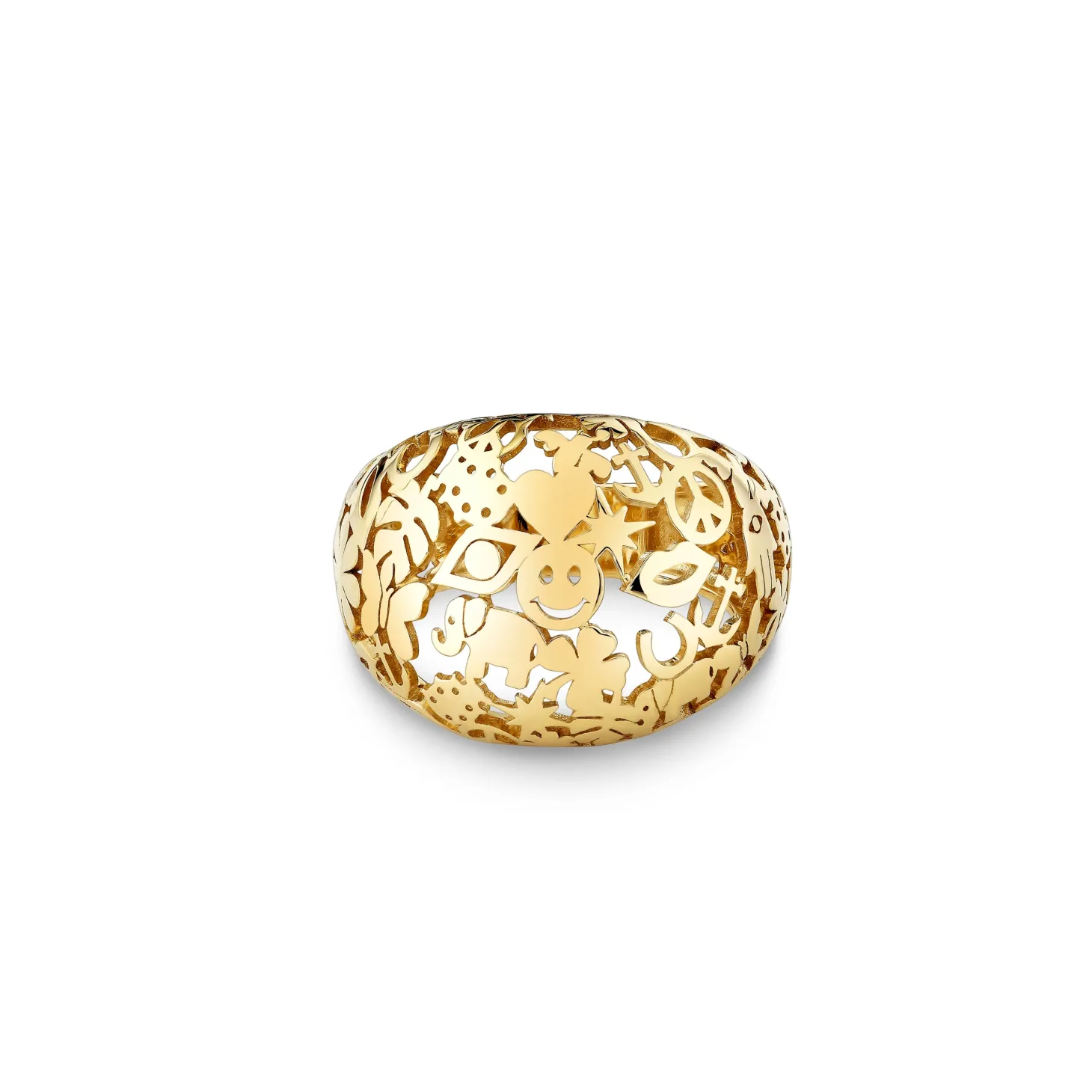 Pure Gold Wallpaper Puffy Ring