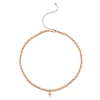 Rose Gold & Diamond Cross Necklace