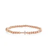 Rose Gold & Diamond Cross on 14k Rose Gold Beads