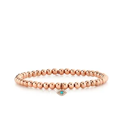Rose Gold & Diamond Eye on Rose Gold Beads