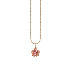 Rose Gold & Diamond Small Sakura Charm