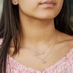 Rose Gold & Diamond Small Sakura Charm