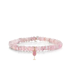 Rose Gold & Pink Sapphire Small Wine Glass on Mystic Pink Grapolite