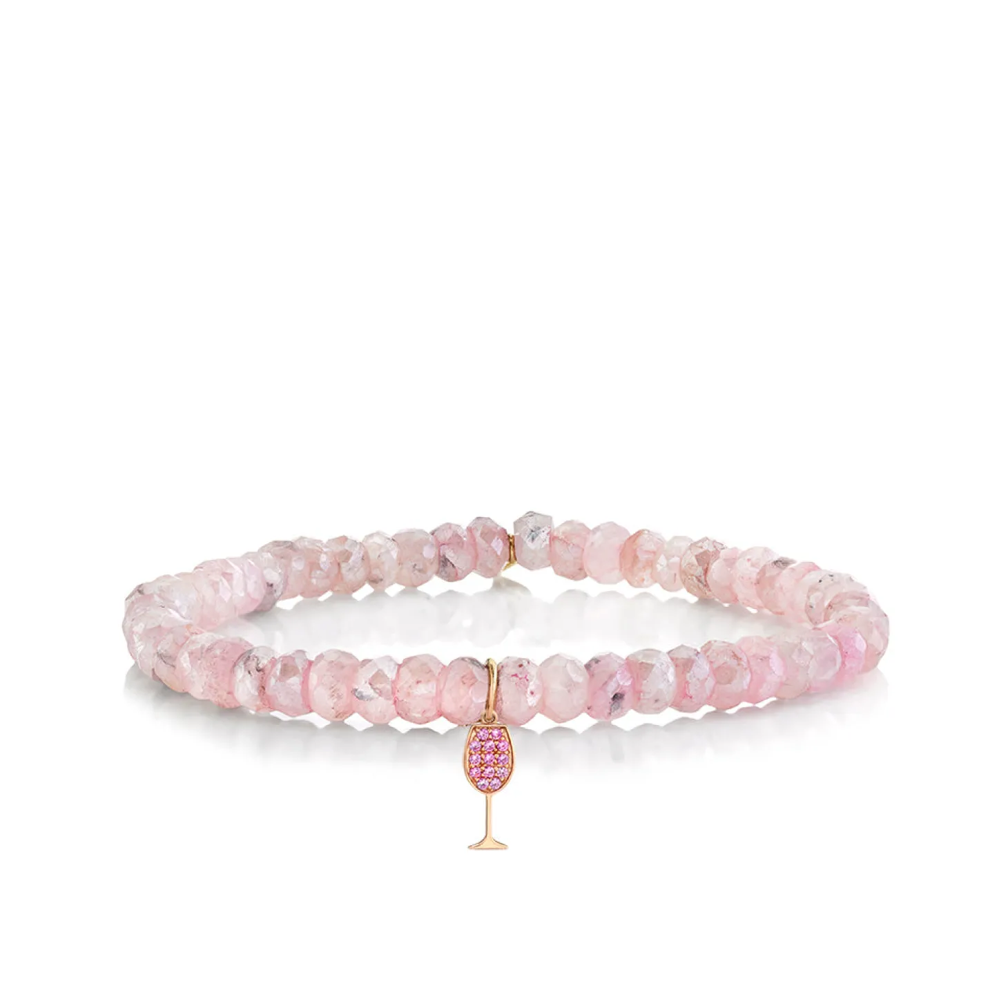 Rose Gold & Pink Sapphire Small Wine Glass on Mystic Pink Grapolite