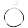 White Gold & Diamond Ball Sapphire Necklace