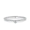 White Gold & Diamond Eye on White Gold Beads