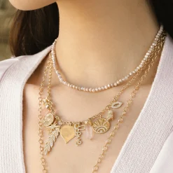 White Gold & Diamond Small Rondelle Australian Moonstone Choker